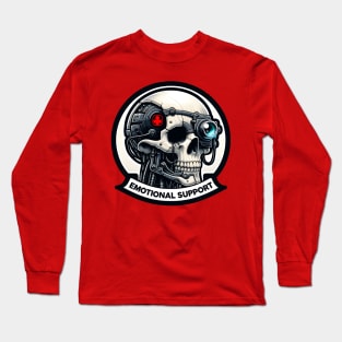 Emotional Support Servo Skull Long Sleeve T-Shirt